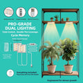 LED Indoor Plant Grow Light, Full Spectrum Under-Shelf Plant Supplement Light, High PPFD Spotlight Panel, 3/9/12H Timer & 10 Dimmable Levels, Adhesive Grow Lamp for Succulents, Plant Stands, Cabinet Greenhouses, Grow Tents & Hotels