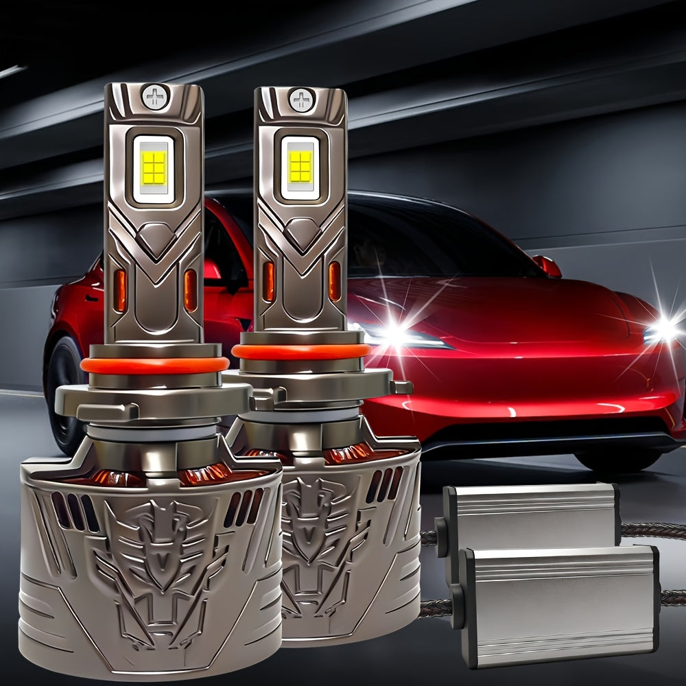 2-Pack, H11 Car LED Headlight, 9005 LED Headlight, 55,000 Lumens, 6500K White Light, 3570 CSP Chip, 9005, 9006, 9012, H1, H4, H7, H11, Compatible with Various Vehicle Models, Easy to Install, Driver Light Included, No Battery Needed
