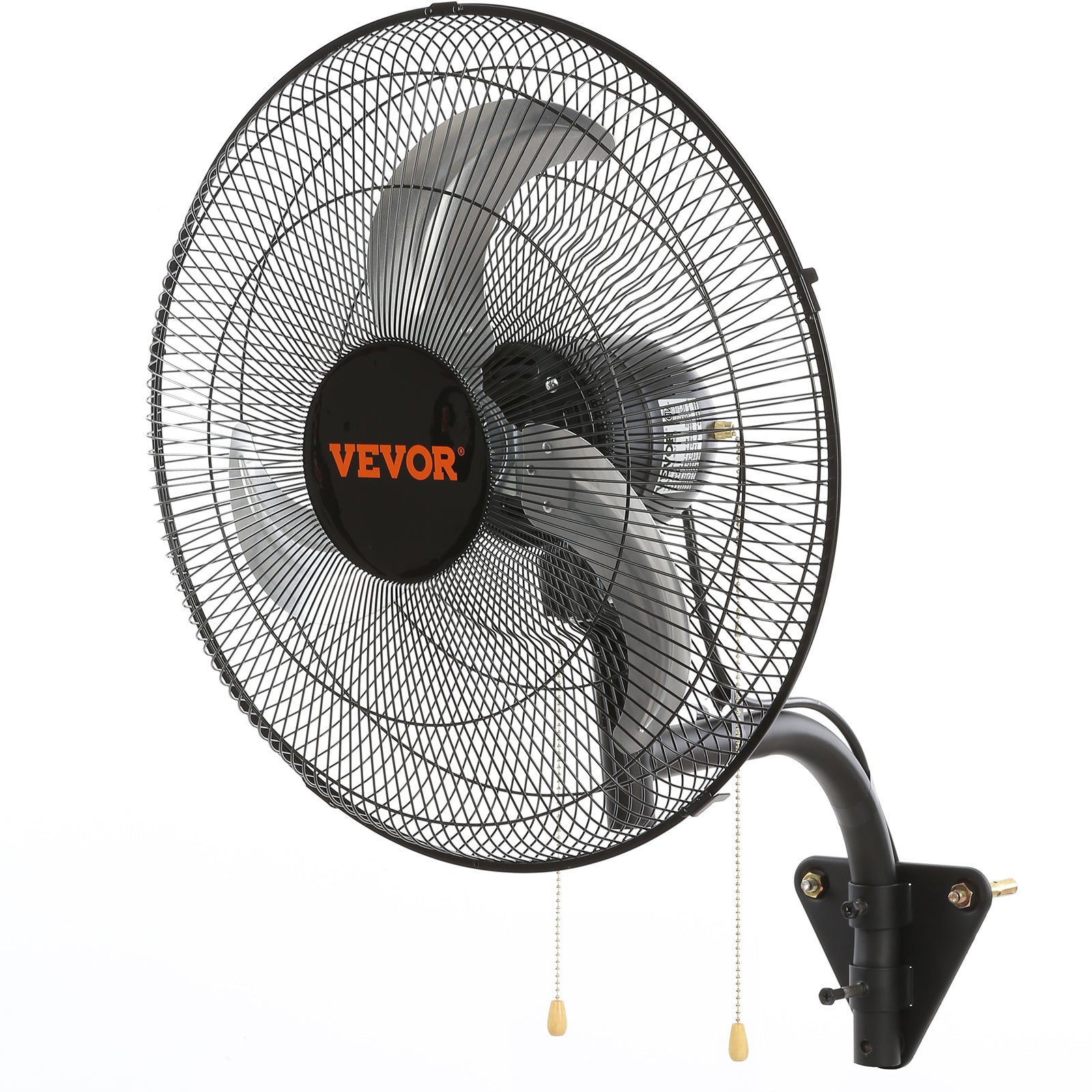 VEVOR Wall Mount Fan, 1/2 Pack, 18 Inch Oscillating, 3 Speed Settings, Max 4000 CFM, Industrial Indoor Fan, Ideal for Commercial, Residential, Warehouse, Greenhouse, Workshop, Basement, Garage, Black