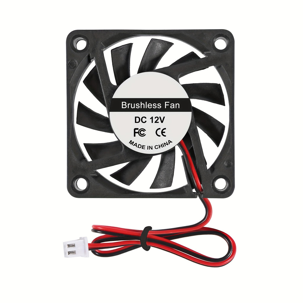 En: 4 Pack AOKIN 6010 60mm DC Cooling Fan, 12V/24V Dual Voltage, 60x60x10mm 2-Pin Hardwired, for 3D Printer, Electronics, PC CPU Cooler