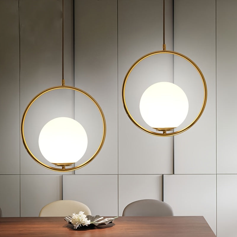 1/2-pack, modern minimalist island pendant light, iron body with polished finish, with plastic pendant, suitable for dining room island ceiling decorative light, E27 base, bedroom bedside and café ambiance light, height adjustable (bulb not included)
