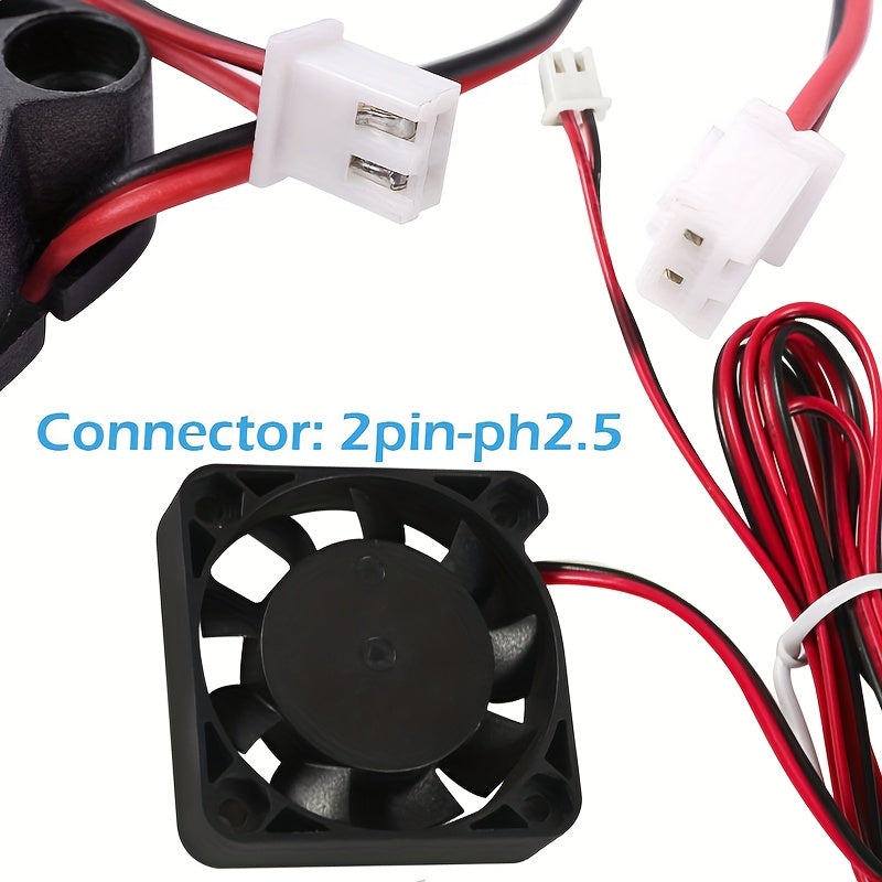40mm Moisture-Proof 2-Pack 12V DC 4010 High Airflow Radiator 2-Wire 2-Pin Brushless DC Cooling Fan