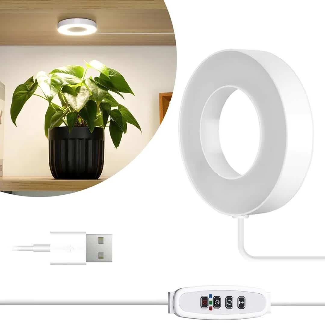 Smart Full Spectrum LED Grow Light for Indoor Plants, Specially Designed for Indoor Potted Plants. 3/6/9H Timer, Ideal for Balcony & Houseplants