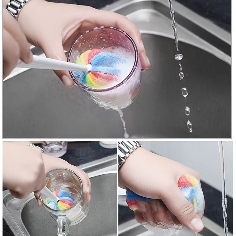 1PC Hanging Multicolor Kitchen Bottle Cleaning Brush, Long Handle Cup & Baby Bottle Brush, Hardened Bristles Effective Stain Removal, Durable Design
