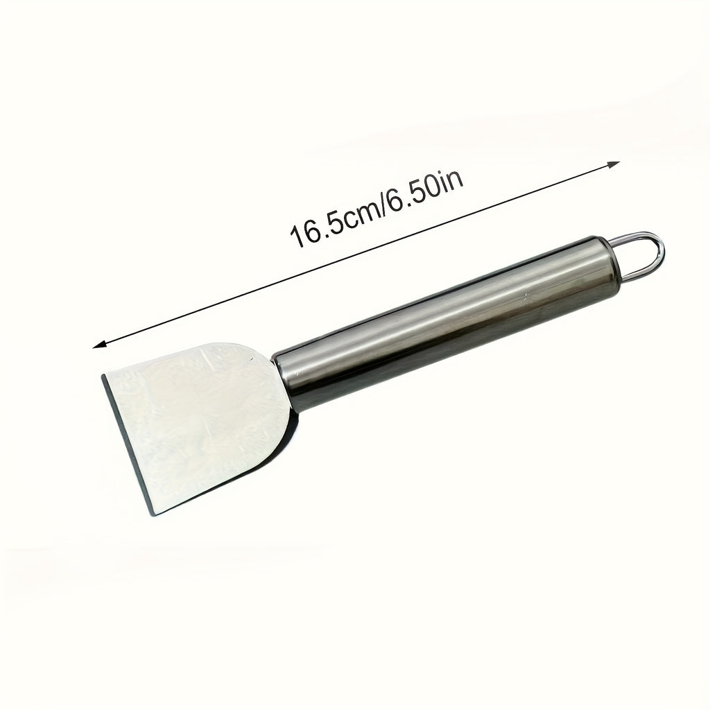 One Heavy-Duty Metal Scraper - Multi-Purpose Kitchen Cleaning Tool, Stubborn Stain & Frost Removal Scraper, Ideal for Fridge, Stove & Floor Cleaning