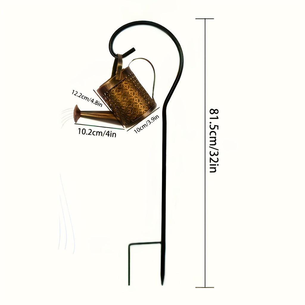 1pc Solar LED Kettle Light, Solar Garden Light, Solar Decorative Light, Outdoor Solar Hanging Light, Metal Solar Landscape Light, Perfect for Decorative Lighting of Courtyard, Garden, Lawn, Patio, Terrace, Pathways, Streets.