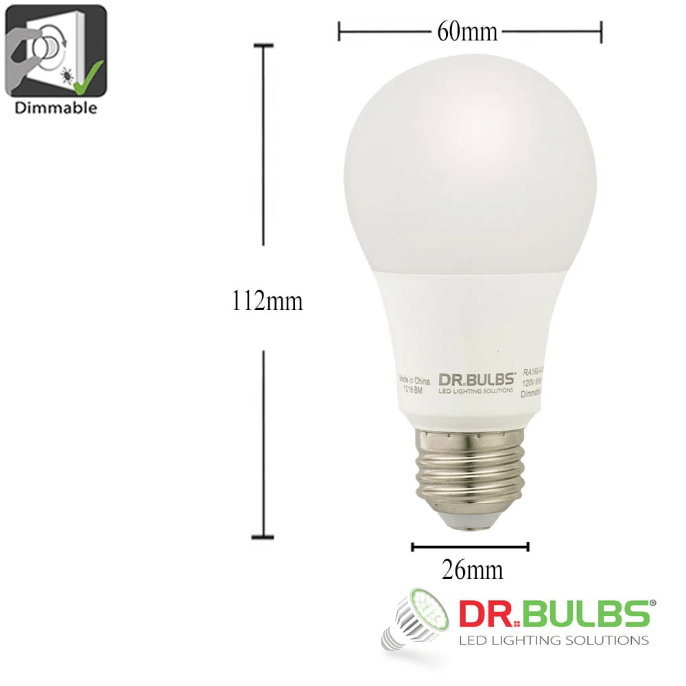 10-pack A19 10W (60W equivalent) 3000K soft white dimmable LED bulb