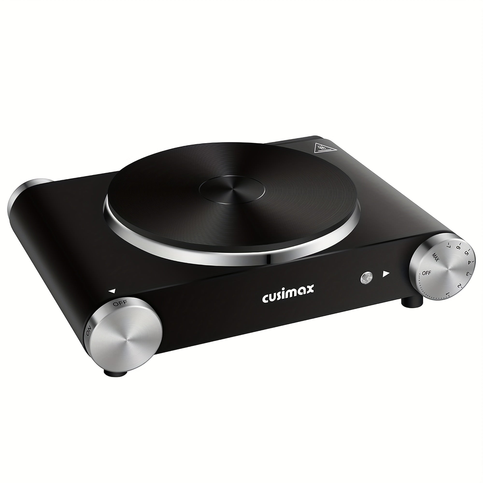 CUSIMAX Electric Hot Plate, 1800W Stainless Steel Single Burner with Temperature Control, Heats in Seconds, Perfect for RV / Home / Camping