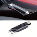 Universal Handbrake Cover, ABS Plastic Material, Carbon Fiber Look Design, Aimed at Enhancing SUV Interior, Compatible with Multiple Car Models