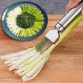 Multifunctional Stainless Steel Vegetable Slicer – For Onion, Garlic, Tomato – Handheld Onion Cutter with Multiple Blades for Efficient Slicing – Must-Have Kitchen Gadget, Vegetable Slicer & Chopper