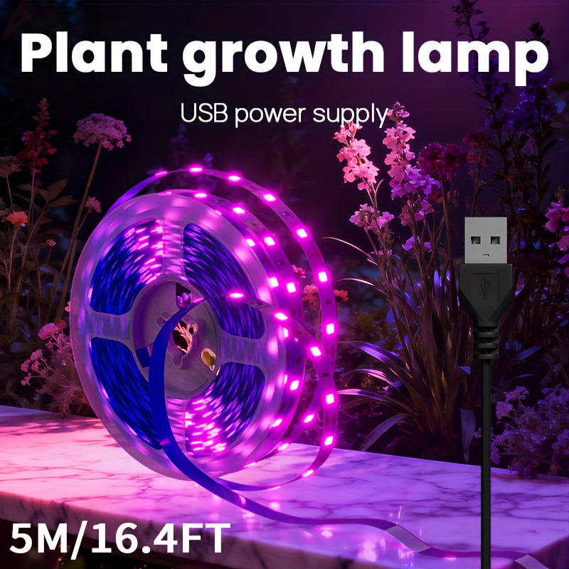 [fenglinn]LED生长光带，全光谱植物生长光，USB LED室内植物灵活的生长灯多肉植物温室园艺