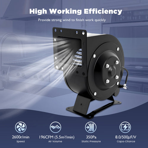 120W Pure Motor Blower Fan, High Efficiency Low Noise, Durable Long Lasting, for Industrial Ventilation and Heat Dissipation