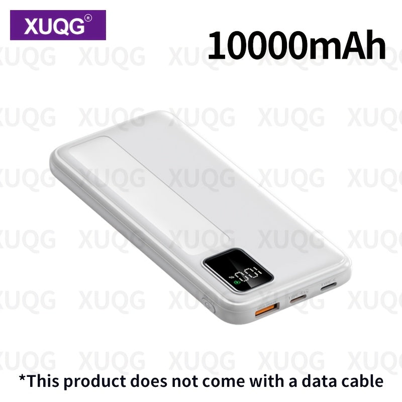 10000mAh Power Bank with LED Battery Display, Dual Outputs, Compact Portable Charger for Outdoor Emergency and Mobile Devices