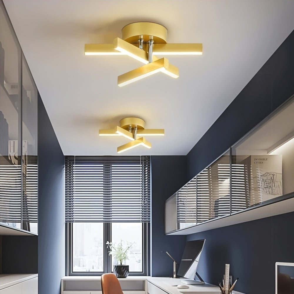 Modern metal LED ceiling light, two shades optional, suitable for bathroom, ceiling light, kitchen, porch, office, hallway and bedroom. Multiple colors available