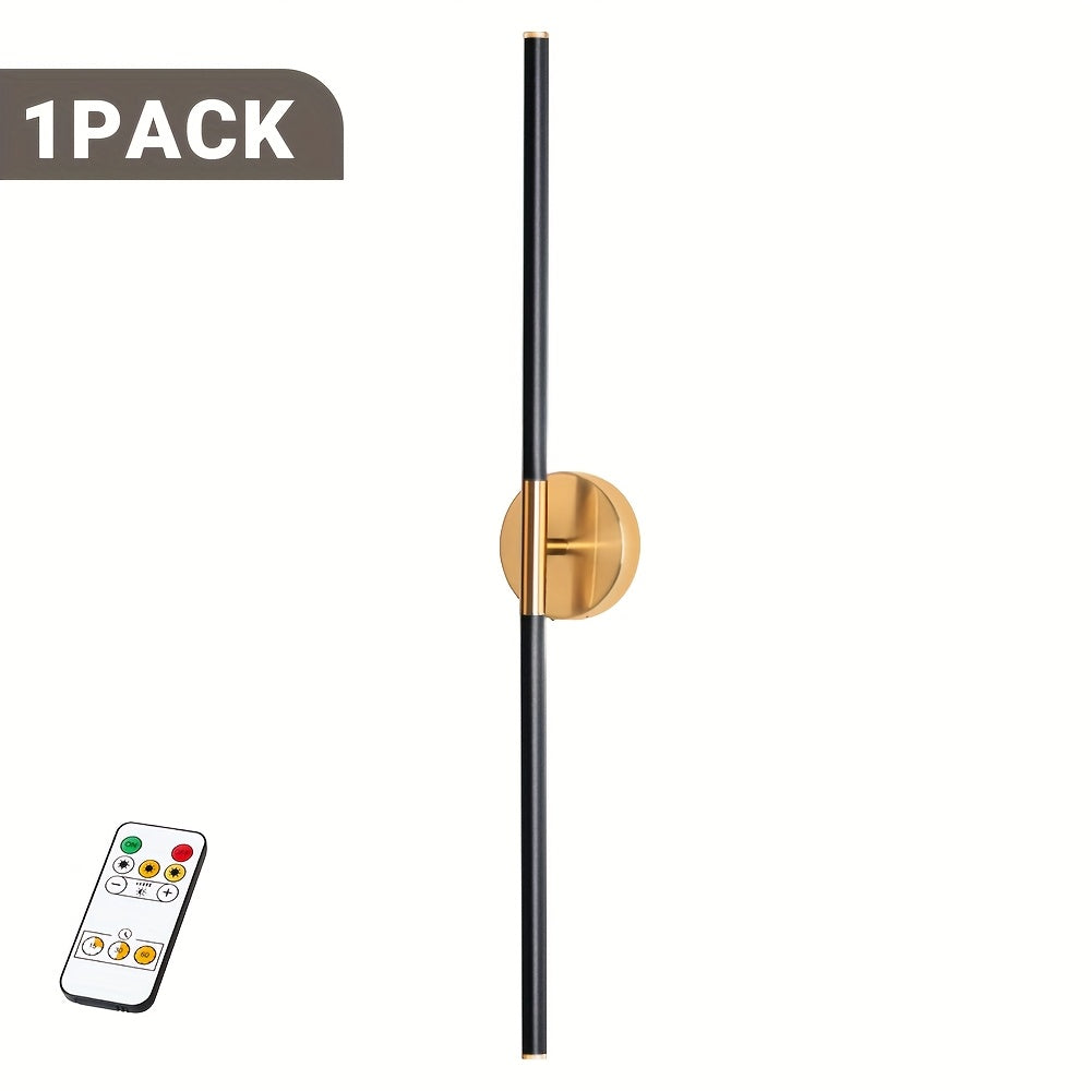 Rechargeable 31.5-Inch Indoor Wall Light, Gold, Adjustable Color Temperature, Home Decoration