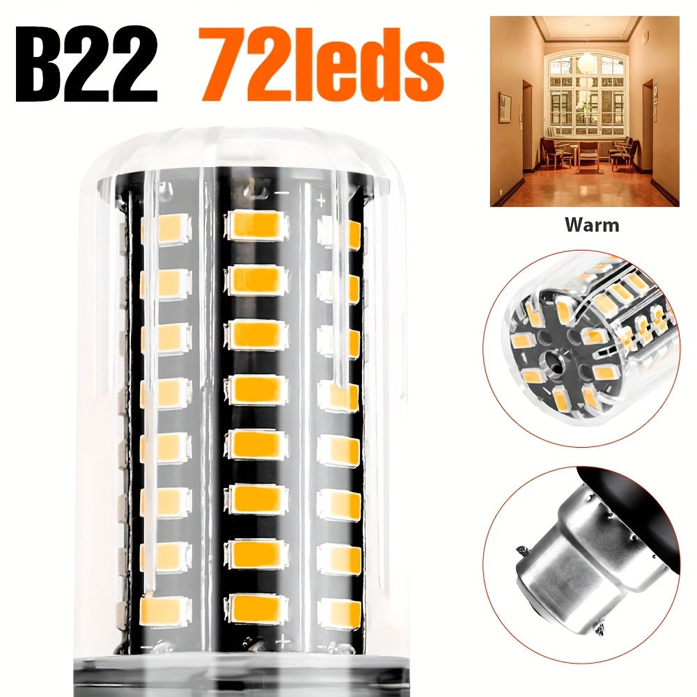 LED corn bulb E14 small screw base spotlight AC85-265V ceiling chandelier built-in bulb E27/E26 universal indoor bright eye-protection flicker-free candle light B22 home use 220V bedroom living room office study downlight 110V bathroom