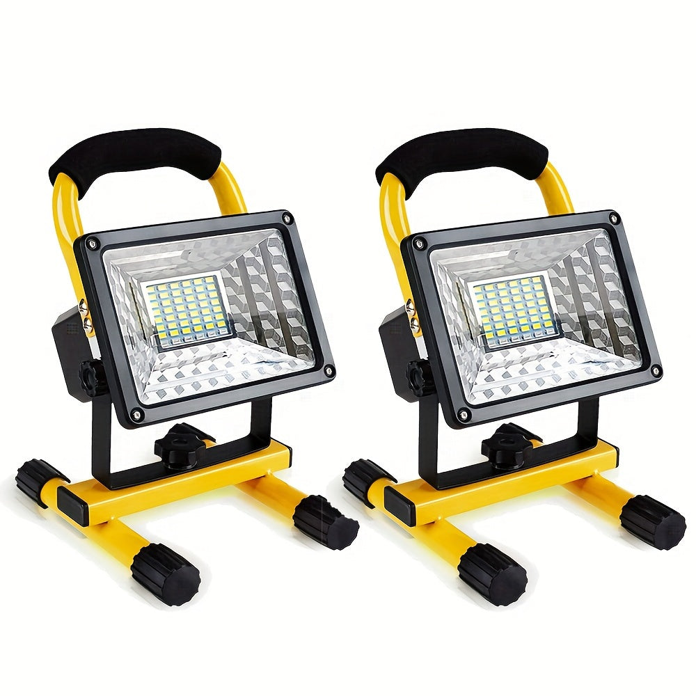 30W rechargeable battery work light, LED work light with stand, portable floodlight with 4 lighting modes, for indoor repair shop work site lighting