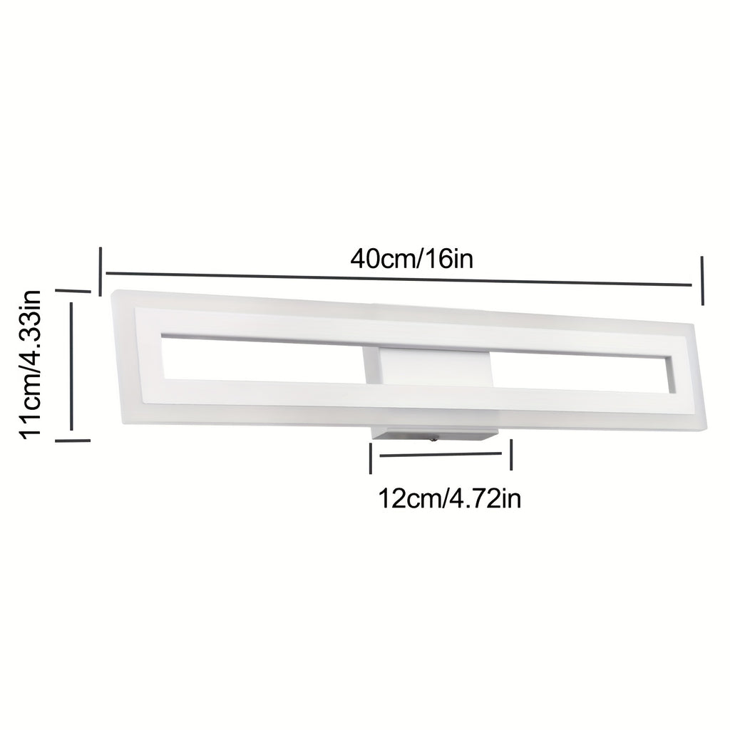 16-Inch 3000K LED Bathroom Light Fixture, Including Vanity and Mirror Wall Light