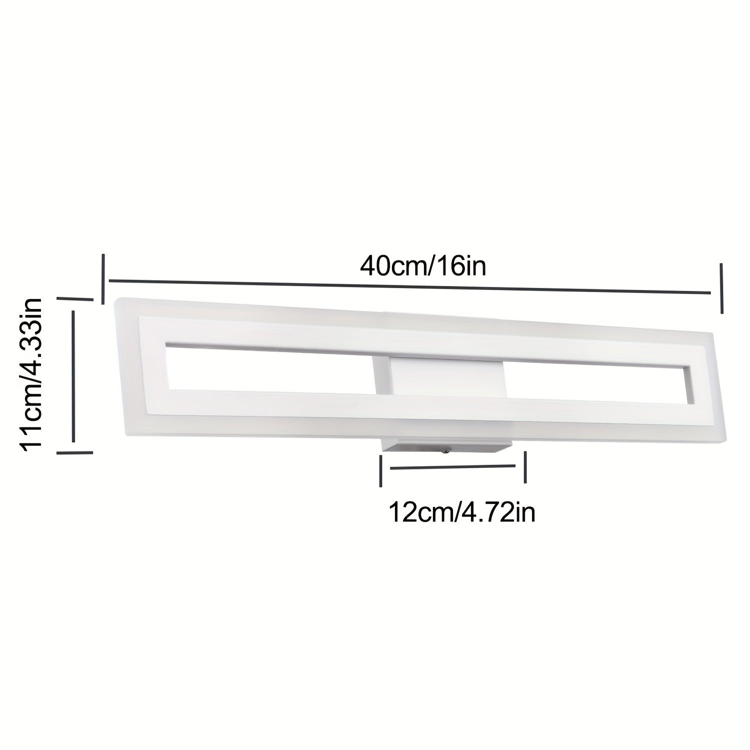 16-Inch 3000K LED Bathroom Light Fixture, Including Vanity and Mirror Wall Light