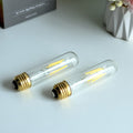 2PCS, decorative Edison LED filament bulb, T28 tubular LED bulb 120V 4W E26 base 4000K neutral white light clear glass bulb non-dimmable, test tube bulb