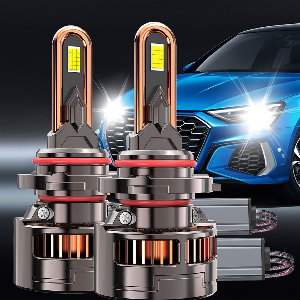2Pcs 300W High Power LED Headlight Bulbs, with 9005/HB3-QK009 H4/H7/H1/H4/9003/HB2/H11/H18/H16/9012/9006, 60000 Lumens, 7500K, 9570 CSP Chip, 950% Brightness, Compatible with Most Vehicles