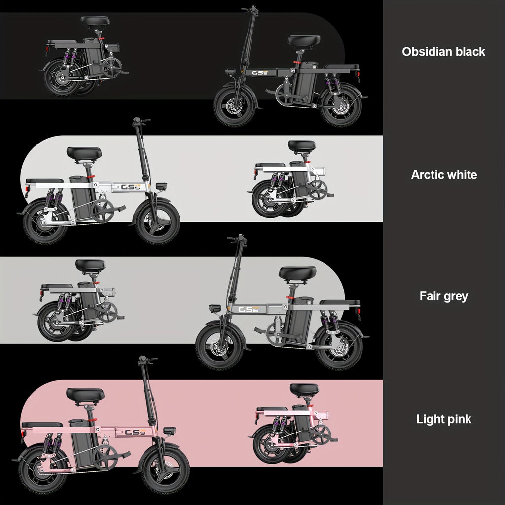 UPlee 740W 成人电动自行车，20MPH 全悬挂舒适骑行，48V15Ah，最大续航 32 英里可折叠电动自行车，14 英寸无内胎越野轮胎,城市通勤