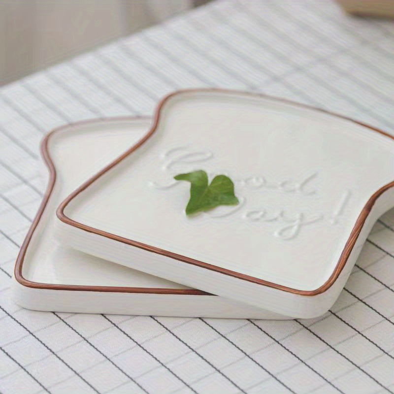 1/2 Pcs, Ceramic Breakfast Plate, Dessert & Bread Plate, Home Ceramic Steak Plate, Pasta Plate – Perfect for Steak, Bread, Pasta, Sushi
