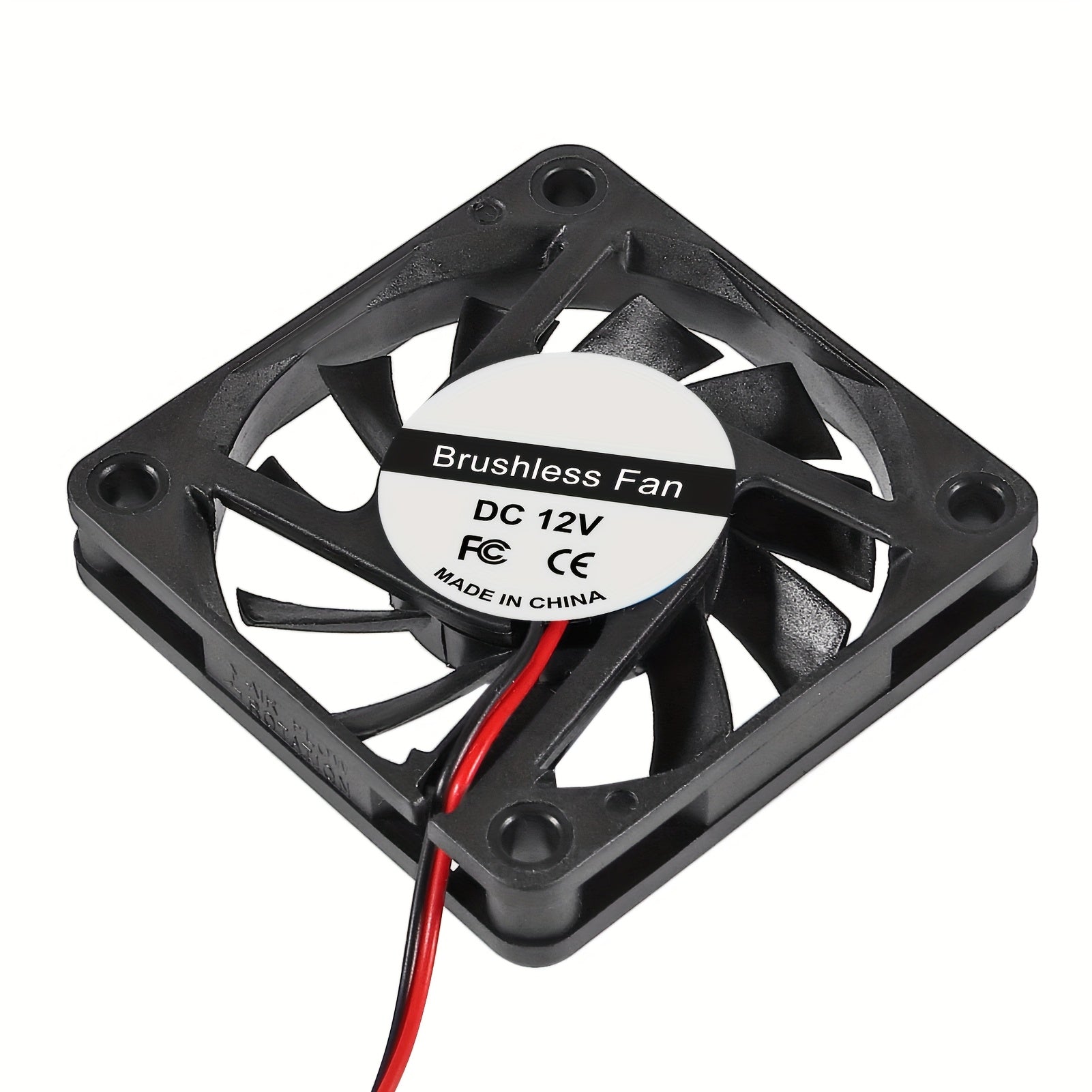 En: 4 Pack AOKIN 6010 60mm DC Cooling Fan, 12V/24V Dual Voltage, 60x60x10mm 2-Pin Hardwired, for 3D Printer, Electronics, PC CPU Cooler