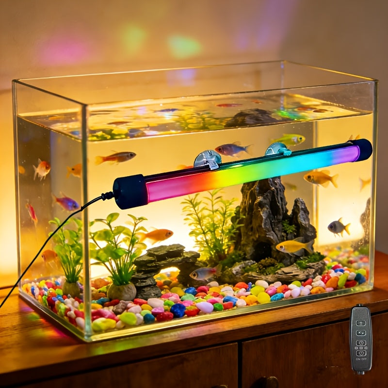 Aquarium light, fish tank light, lighting equipment, multi-functional, suitable for fish growth, multiple lighting modes, suitable for wall mounting on small and medium-sized indoor aquariums, indoor lighting tube, waterproof