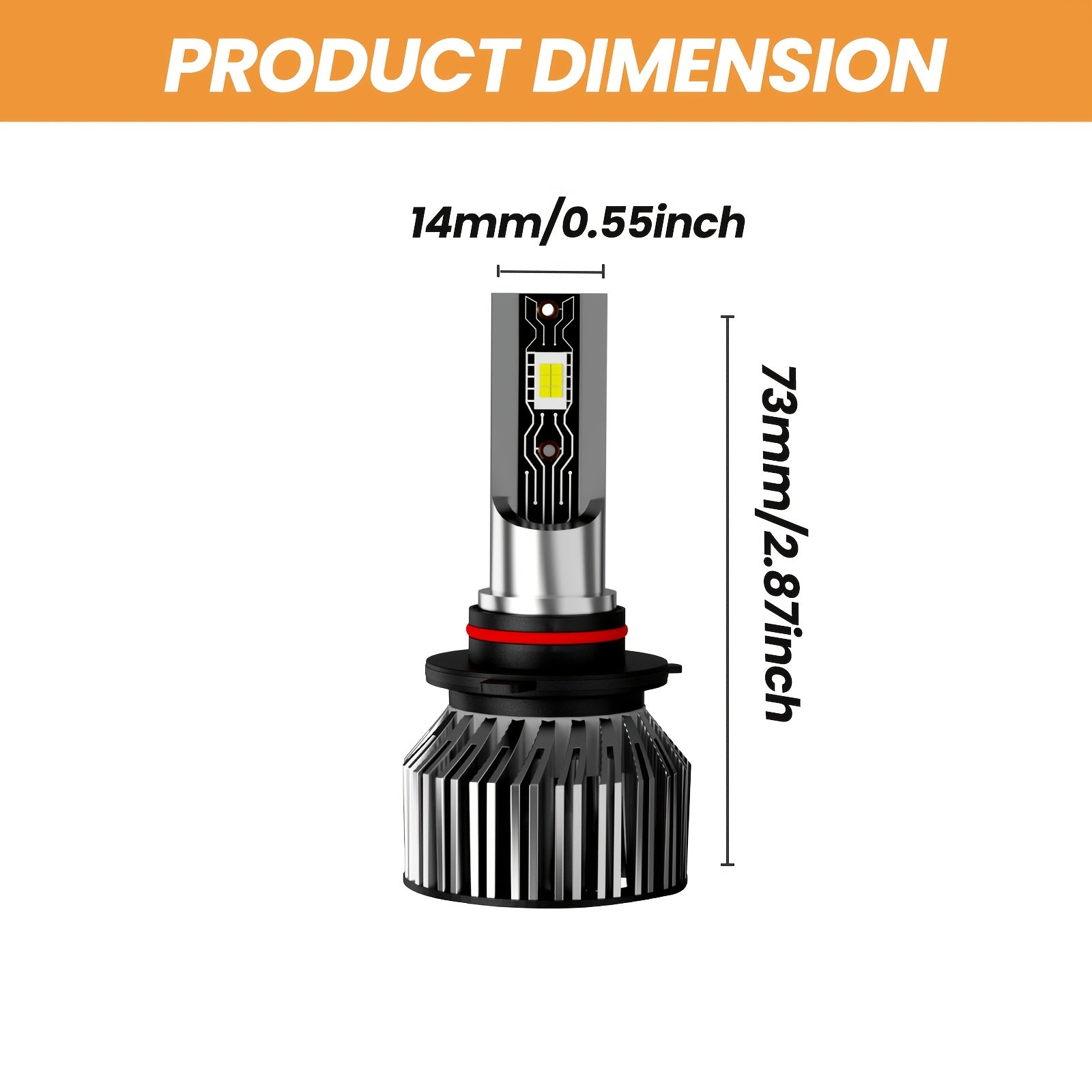 2-Pack 9005 Headlight LED Car Headlight Bulb Set High Beam 6500K Super Bright 26000Lm, No Battery Included