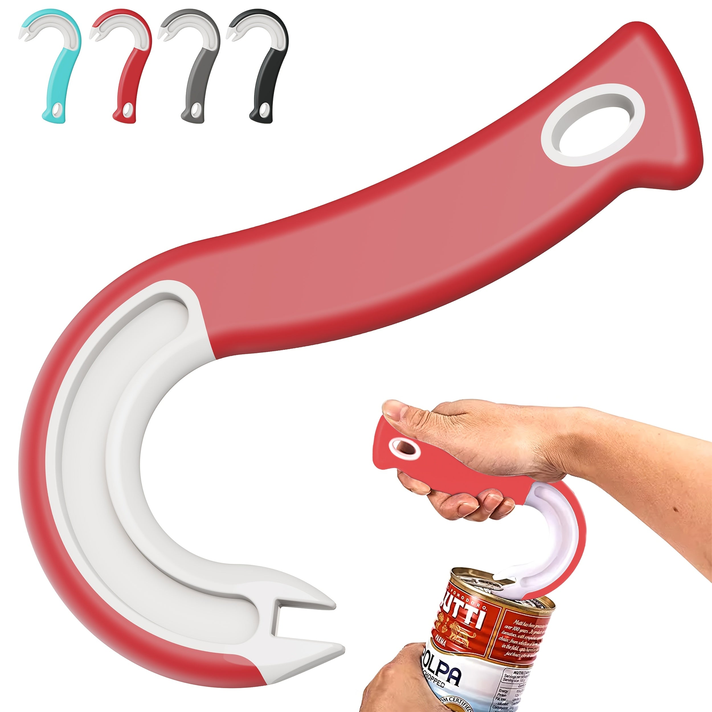 New Easy-Grip Can Opener – Durable Plastic Material, Perfect for Home & Restaurant Use, Great for Christmas Parties