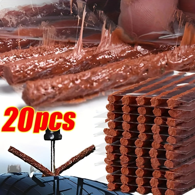 Tire Repair Strips, Automotive Tire Repair Tools, Motorcycle Tubeless Tire Puncture Plug Sealant Strip Repair Kit, Auto Vacuum Tire Repair Rubber String