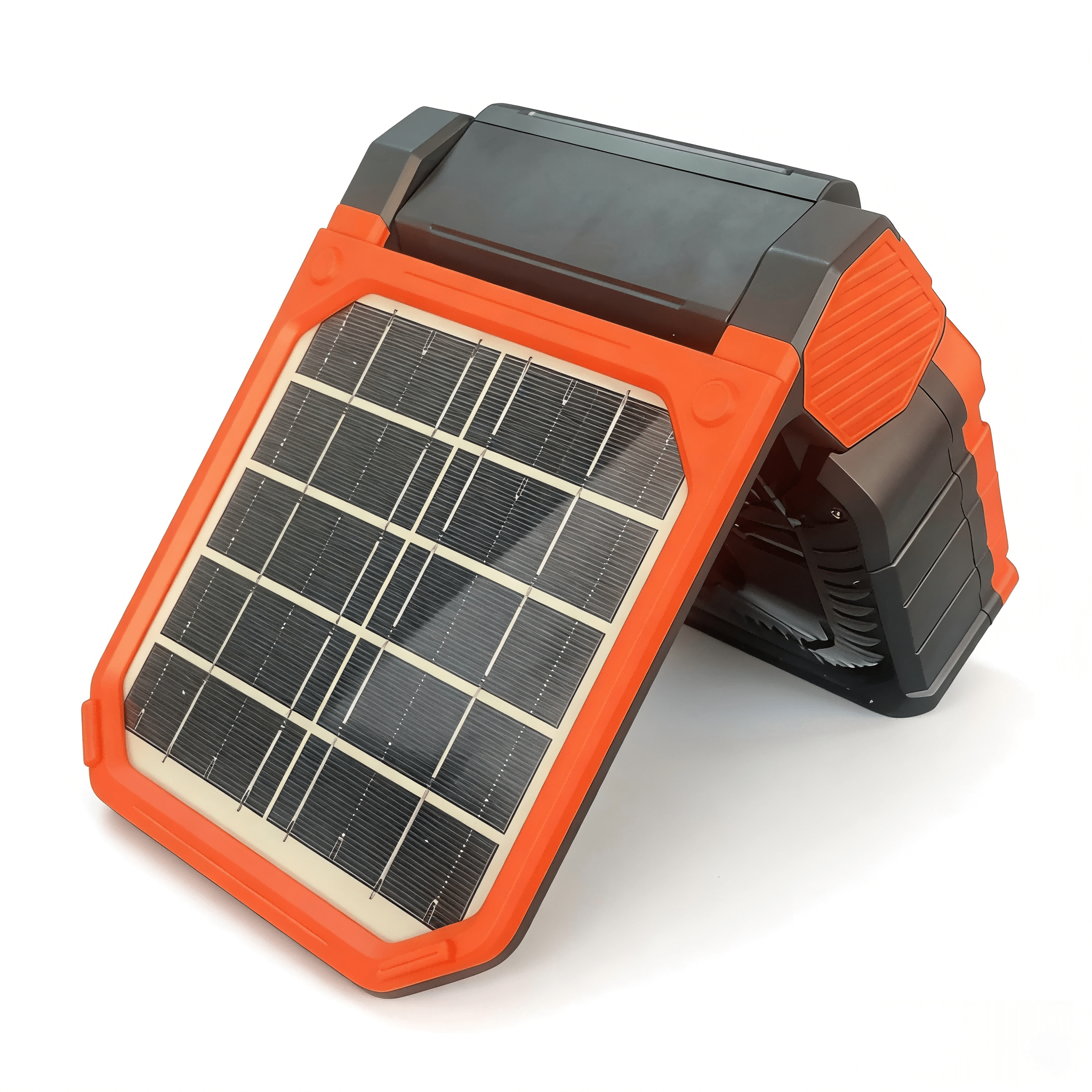 Multifunctional Outdoor Portable Fan, Solar & USB Dual Charging, High Airflow Timing Function, Perfect for Fishing Camping Use