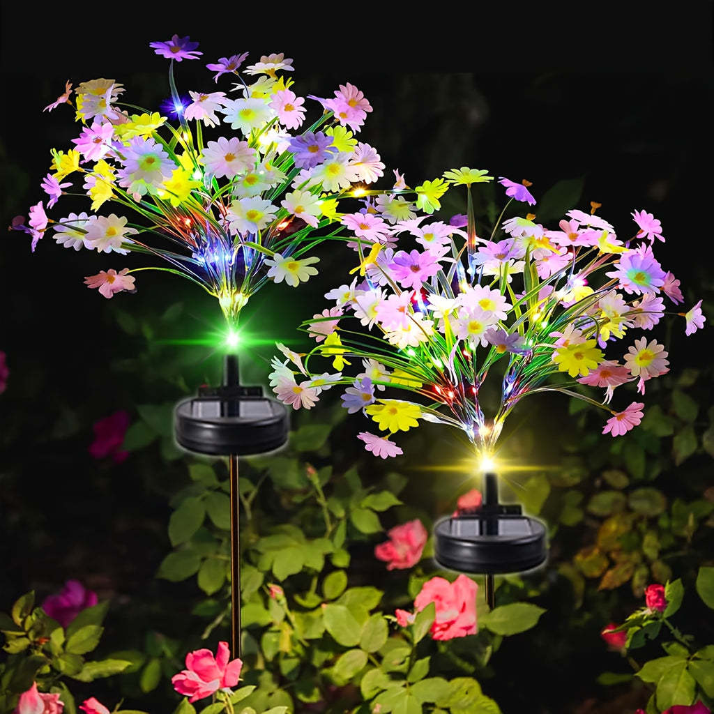 1-Piece Solar Wild Chrysanthemum Courtyard Light, Vibrant Garden Decoration, Outdoor Solar Courtyard Light Suitable for Garden, Path, Patio, Fence and Walkway Decoration, Lawn Decorative Light, Villa Landscape