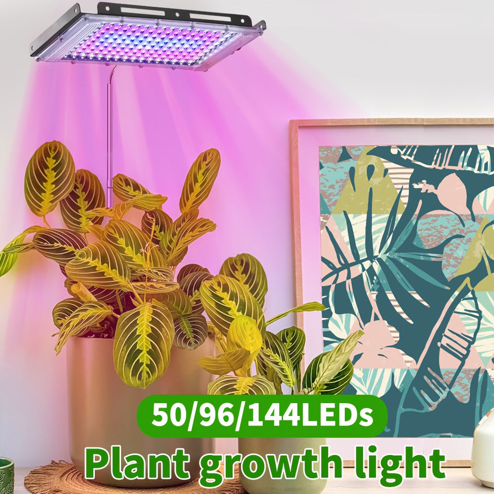 144/96/50 LED Full Spectrum Plant Grow Light with Ground Insert Stand, Easy Installation, Large Lighting Coverage, Equipped with USB Plug, On/Off Switch and 150cm Power Cord, Ideal for Indoor Seedling Cultivation, Promotes Plant Leaf Growth