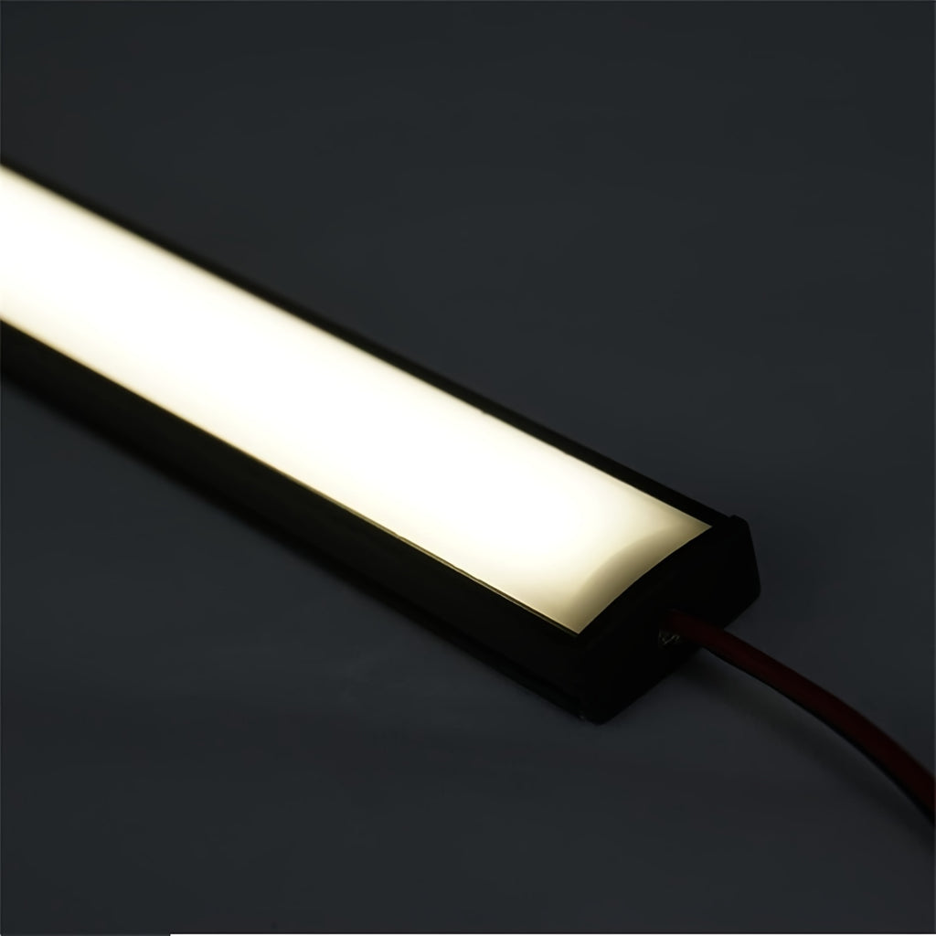 6 件 U 型 LED 灯条，1.65 英尺/50 公分黑色通道，带 UV 扩散器，表面安装，无需电力，多功能照明，营造优雅氛围