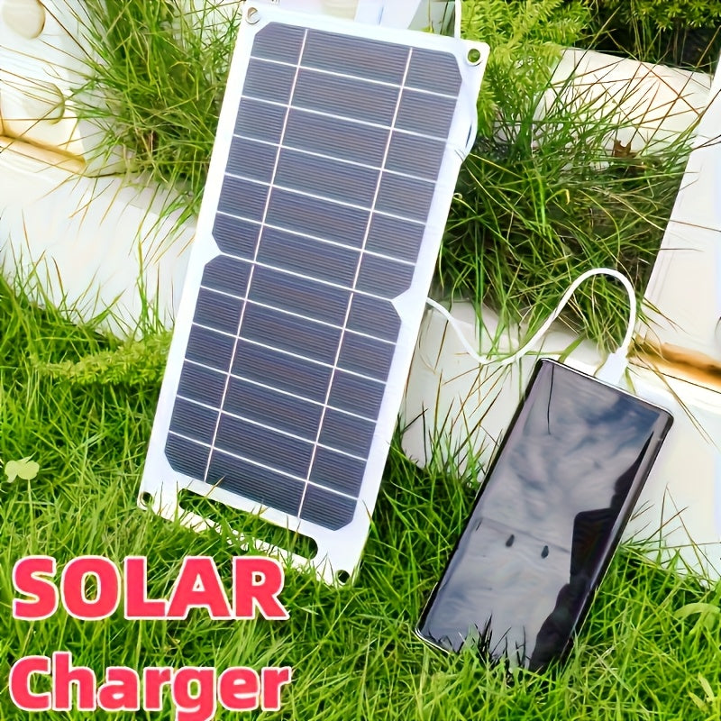 必備太陽能充電小工具，包含具備 USB 連接的太陽能板、彈性光伏板和充電器，非常適合家庭露營、戶外活動和旅行，非常適合用於供應像手機、手電筒等設備的電力。