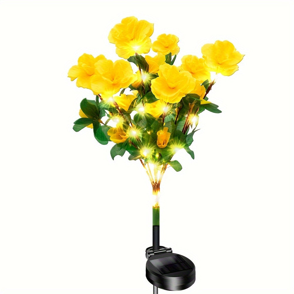 Outdoor Solar Garden Light, Solar Azalea Light for Solar Pathway Light, Courtyard Lawn Patio Garden Decoration (Warm Light)