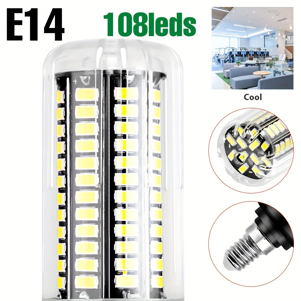 LED corn bulb E14 small screw base spotlight AC85-265V ceiling chandelier built-in bulb E27/E26 universal indoor bright eye-protection flicker-free candle light B22 home use 220V bedroom living room office study downlight 110V bathroom