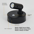 1-Piece, 3-Color Temperature Magnetic Wireless Sensor LED Spotlight/Wall Light: USB Rechargeable, Adjustable Warm/Cool/Neutral Light, 350° Rotatable, Suitable for Hallway, Art Display and Plant Lighting