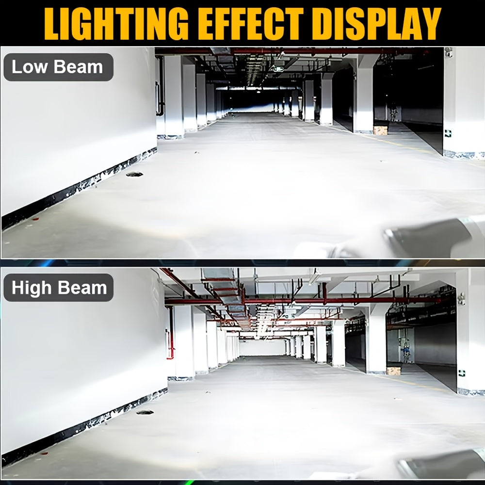 Automotive 2-Pack LED Car Headlights - H7/H4/H1/H11, 9005/9006/9012 Sockets - 29800 Lumens, 220W High/Low Beam Dual Mode, 6500K Cool White Light, Suitable for Various Environments, Ultra-Efficient Cooling Fan