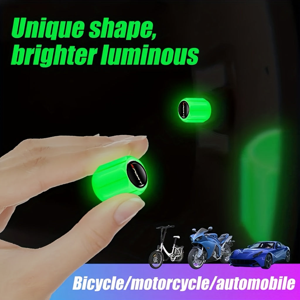 2025 New First Release 8-Pack Fluorescent Valve Caps with Sport Logo, Durable Material Structure, Snug Fit for Valve Core Protection - Suitable for Car, Motorcycle and Other Vehicle Valve Stems