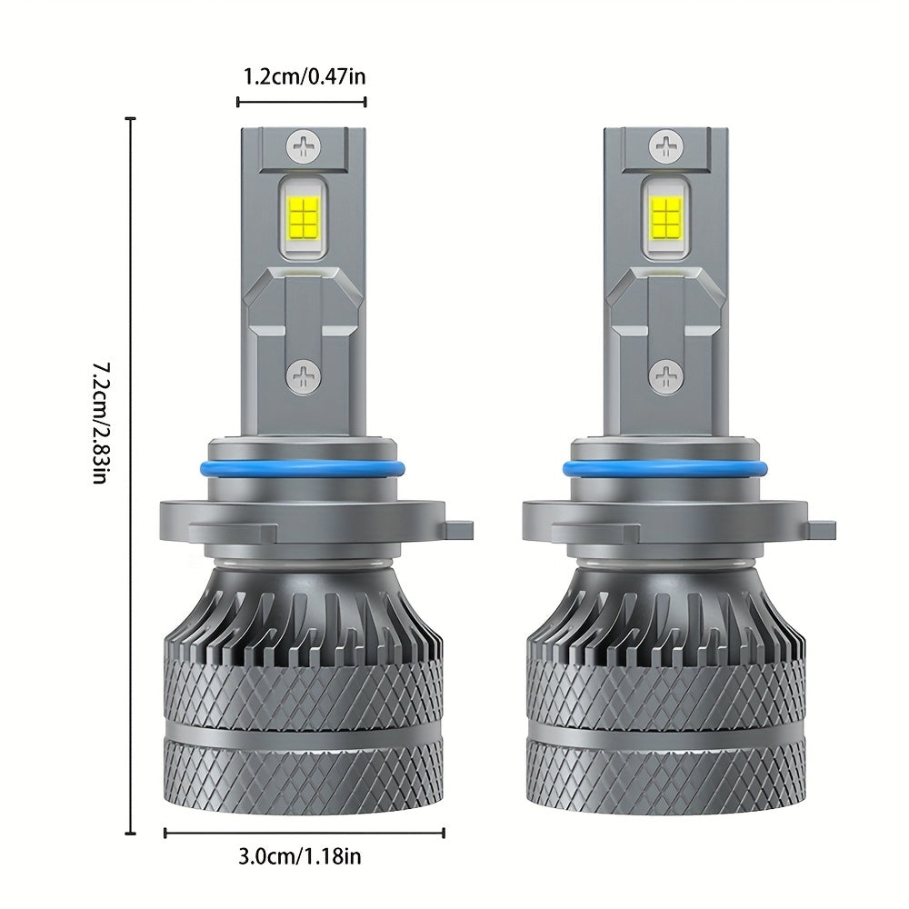2PCS H7 H4 H11 LED Headlight H1 9005 HB3 9006 HB4 9012 HIR2 Bulbs Canbus LED Car Headlight 30000LM Mini Car LED Light Super Bright, Error-Free, High/Low Beam