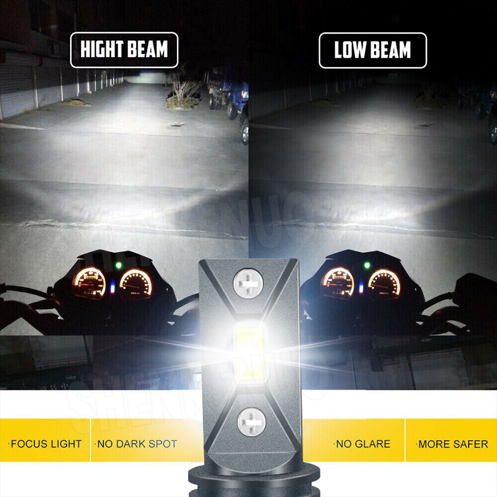 2-Pack H11 LED Headlights Super Bright Bulb Set 6000K White Light 8000LM High/Low Beam, No Battery Included