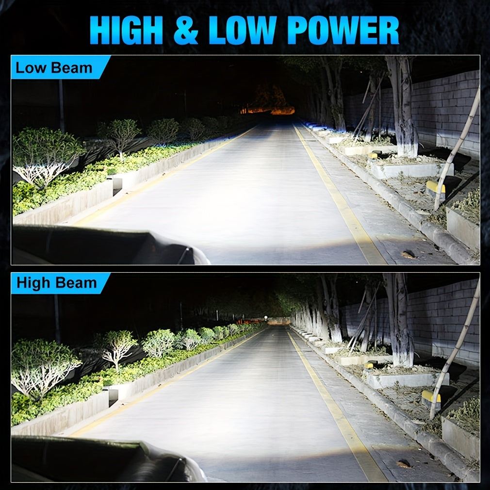 S&D High/Low Beam 150W H4 H7 LED Car Lens Headlight Bulbs, 40000LM H11 9005 HB3 9006 HB4 Car Lens Lights, Turbo LED Lights, Super Bright Car Headlights, Plug-and-Play, 12V, with Canbus, 2-Pack