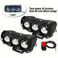 Super Bright LED Motorcycle Light - Dual Color High/Low Beam Car Light, Suitable for Sedans, Trucks, SUVs and UTVs, 12V/24V Voltage, Mini Lens, Black Housing, Off-Road Specific