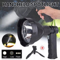 Rechargeable spotlight flashlight outdoor handheld LED flashlight ultra-bright spotlight, with 3 modes, suitable for hunting, camping, boating and hiking