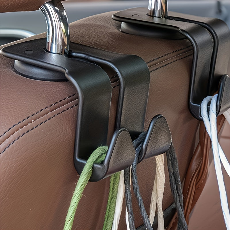 2pcs Multifunctional Storage Clip, Space-Saving, PVC Material, Universal Fit for All Vehicle Models - Perfect for Hanging Bags & Accessories, Interior Car Hook System | Sturdy Construction | Secure Clip Design