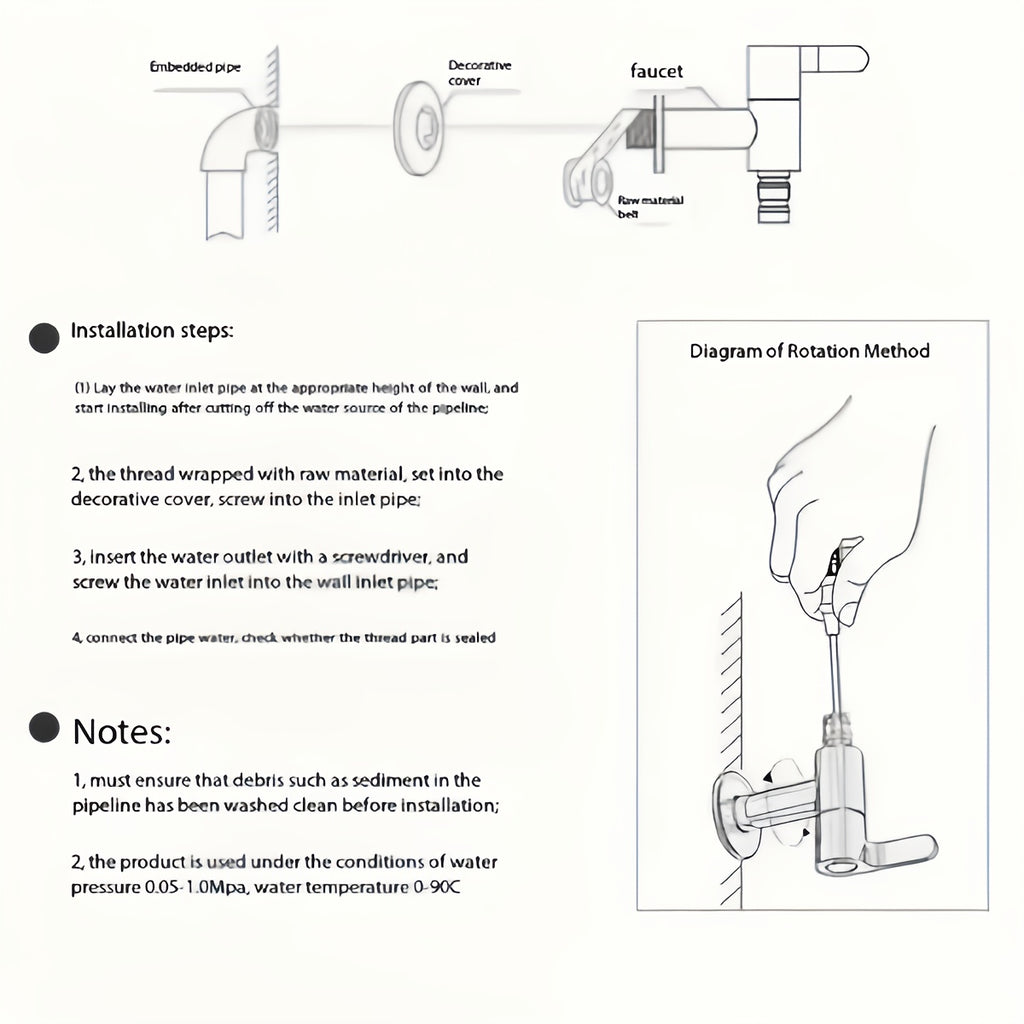 1pc Plastic Washing Machine Faucet - Wall Mount, Single Cold Water, Kitchen & Bathroom Connector, Outdoor Frost-Proof Tap with Diverter