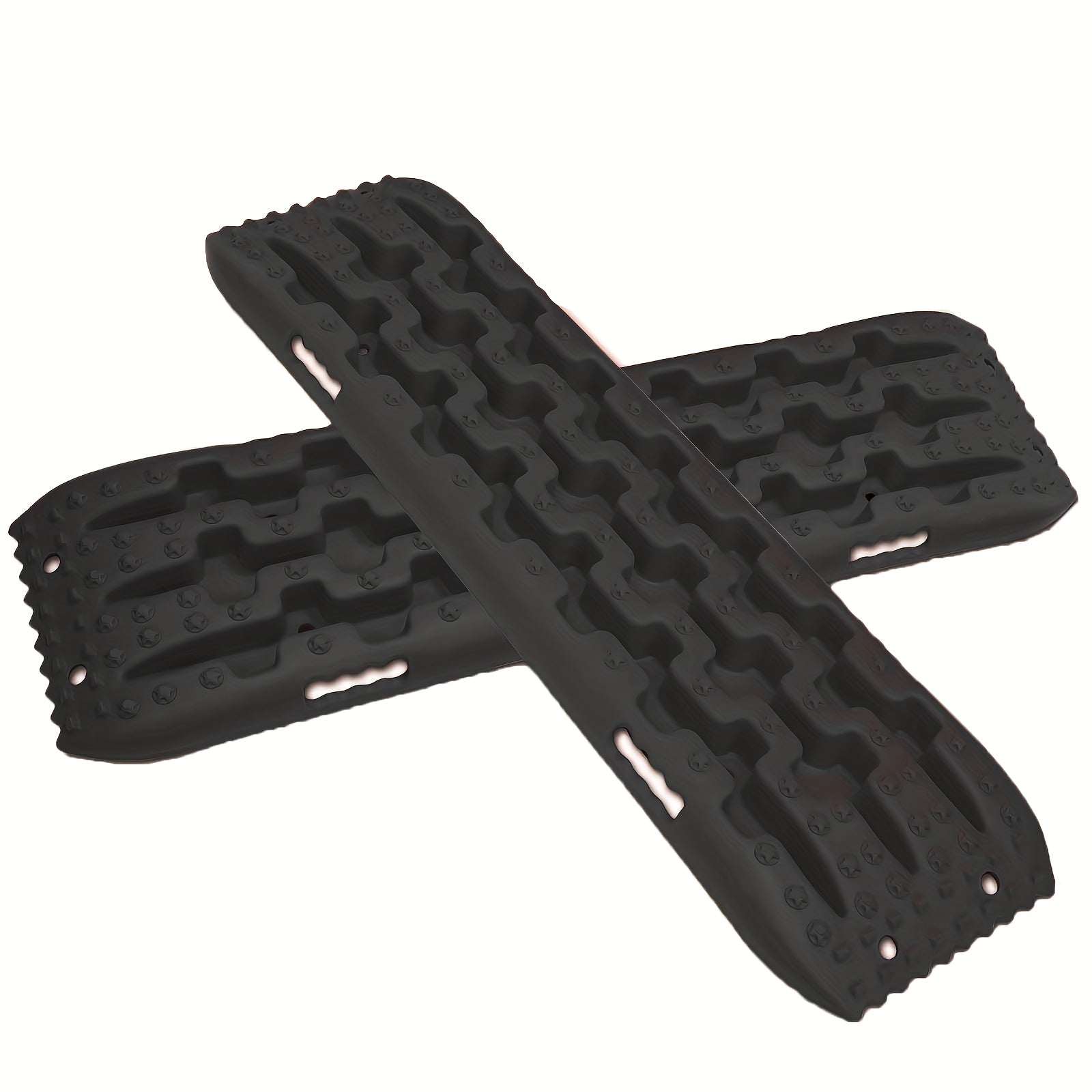 Off-Road Recovery Traction Boards – 4WD Rescue Mats for Mud, Sand, Snow & Rocky Terrain. Pair of 4x4 Recovery Tracks with 2 Straps, for RVs, Trucks, Jeeps, SUVs – Available in Orange & Red